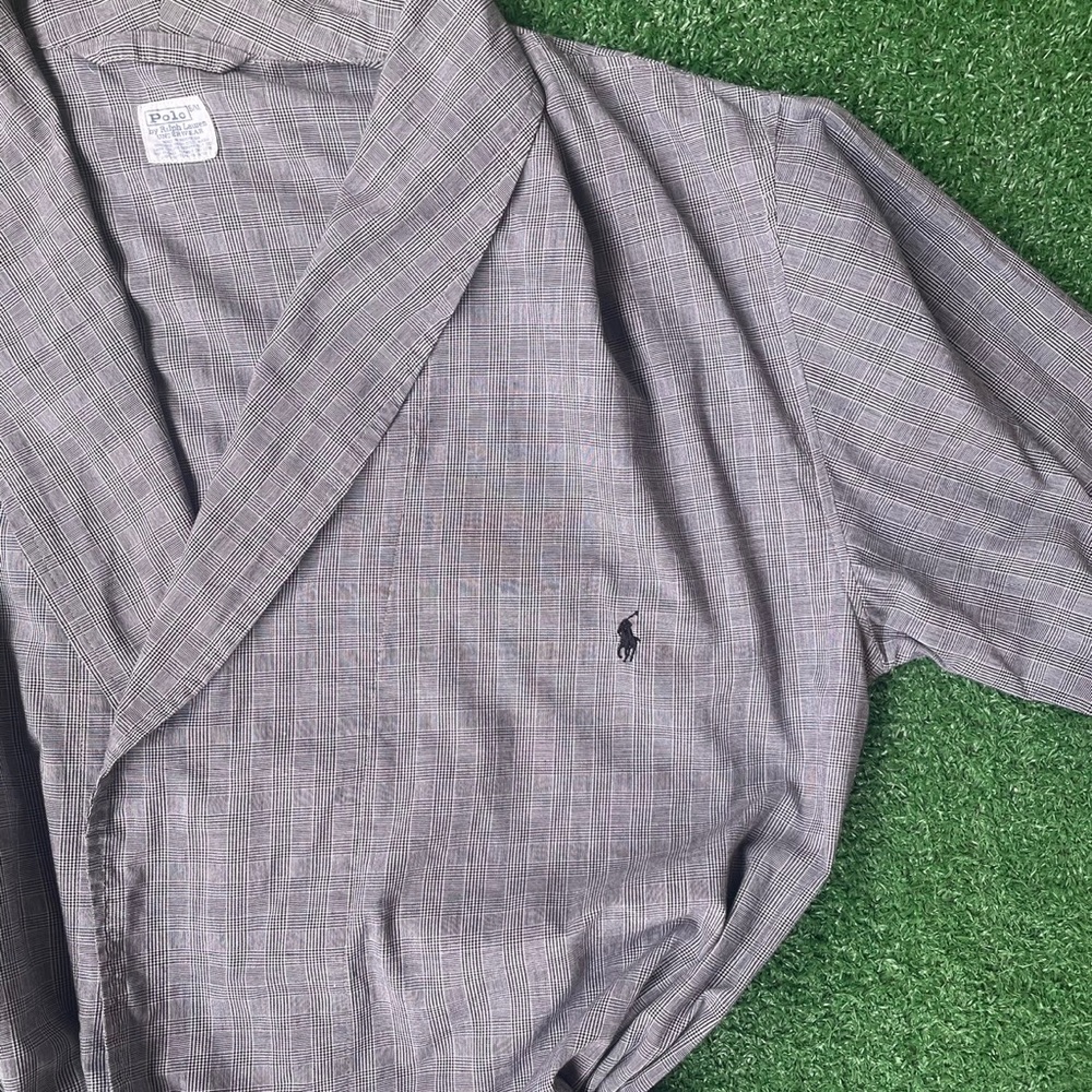 Vintage Polo by Ralph Lauren Gray Shawl-Collar Long Robe
